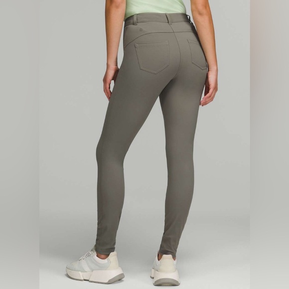 lululemon | size 28 City Sleek Slim-Fit 5 Pocket High-Rise Pant in Grey Sage - Picture 3 of 12